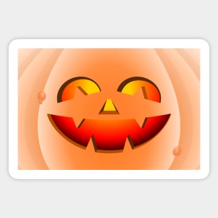 Halloween pumpkin cuqui in the foreground Sticker